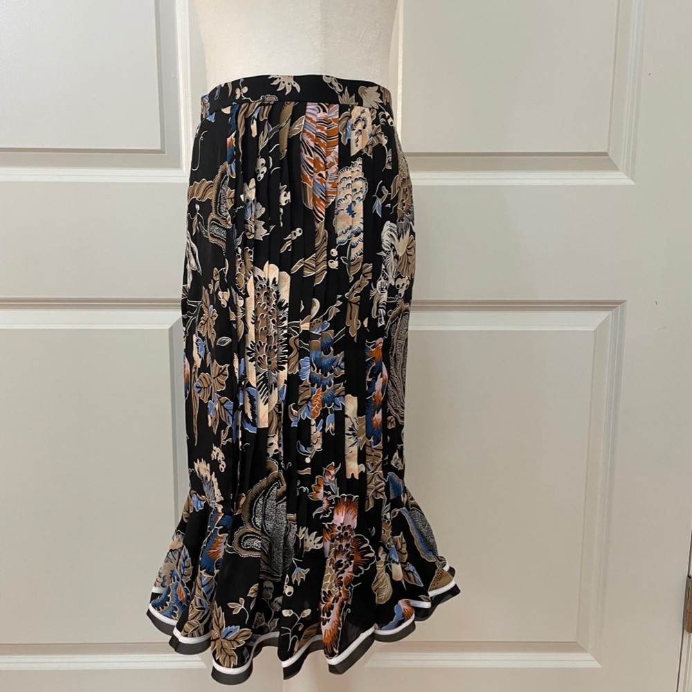 Louisa Silk Knee Length Skirt from Tory Burch - Picture 7 of 10